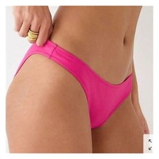 J. CREW Women's M Heritage Bikini Bottom Radiant Fuchsia High Leg NEW NWT