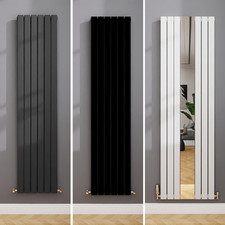 Flat Panel Radiator Central Heating Horizontal Vertical Designer Rads White Grey
