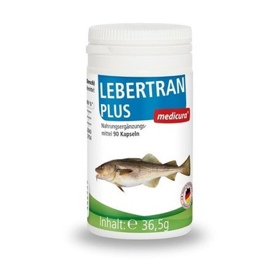 Lebertran Plus   Dorsch Lebertran mit Vitamin A & D   90 Kapseln, Medicura