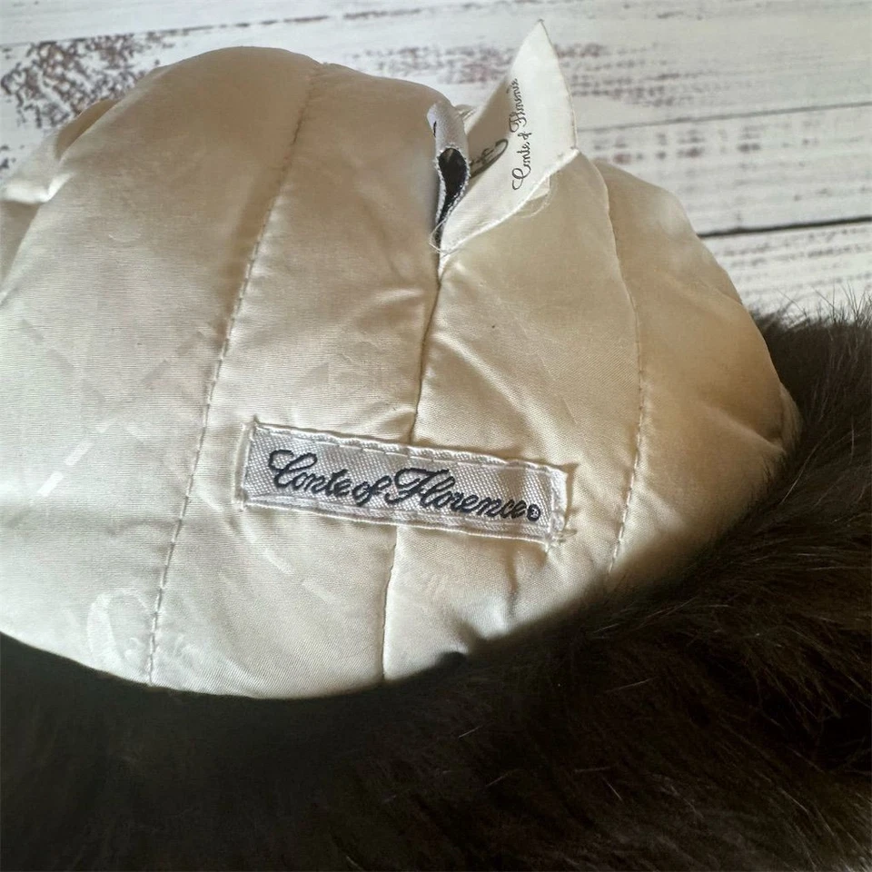 Conte of Florence Wool Trapper Hat w/ Real Rabbit Fur | Size 57 - Image 4 of 4