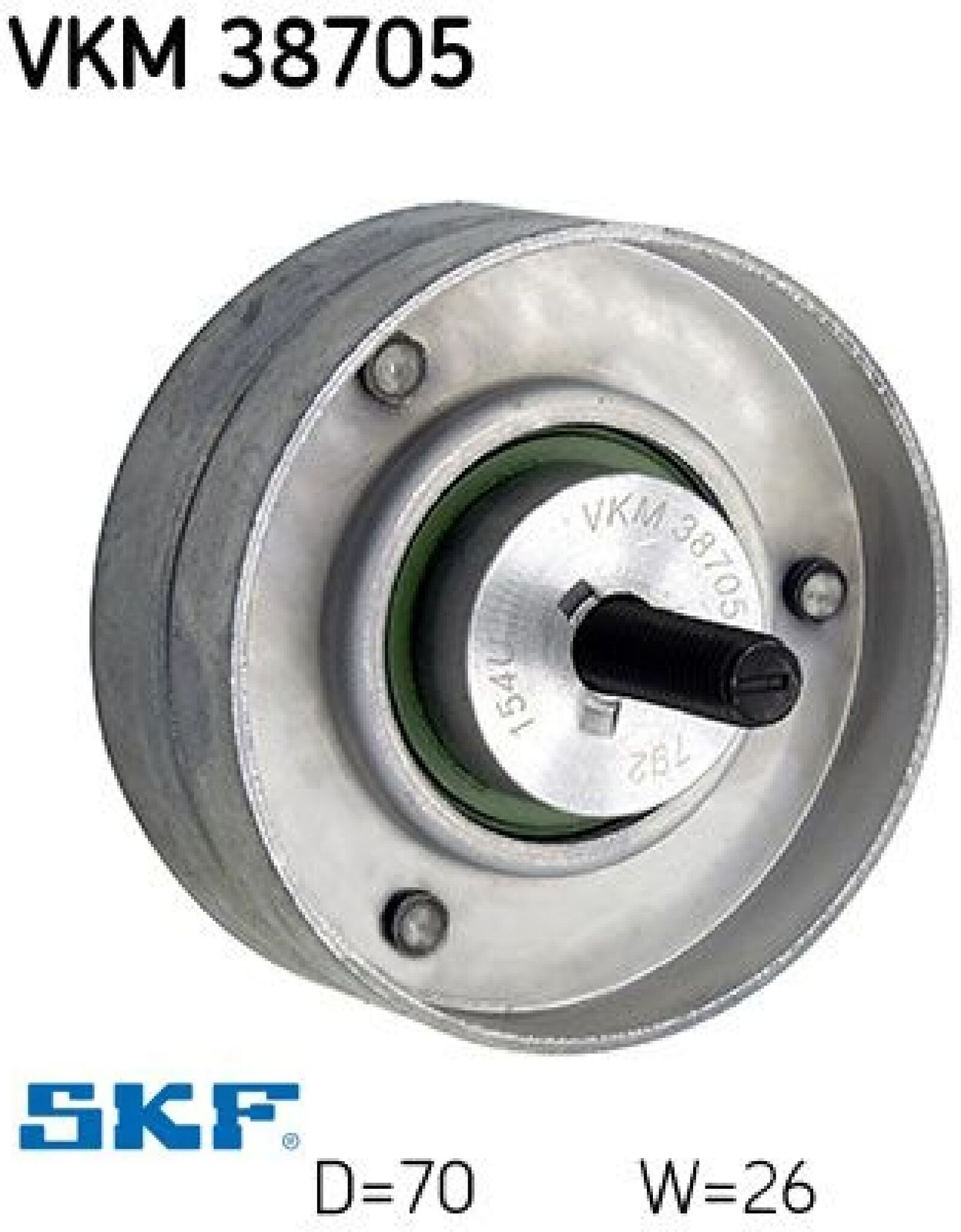 Für SKF VKM 38705 Deflection/Guide Pulley, - Bild 2