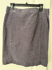 J Crew Cotton Gray Midi Capsule Corduroy Skirt Size 8