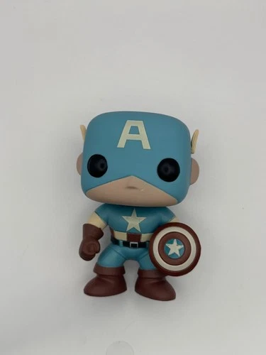 NO BOX -  Funko Pop 'Marvel' CAPTAIN AMERICA 75th Figure #159 NRFB Amazon Exc.