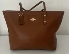 Coach Saddle City Tote Brown