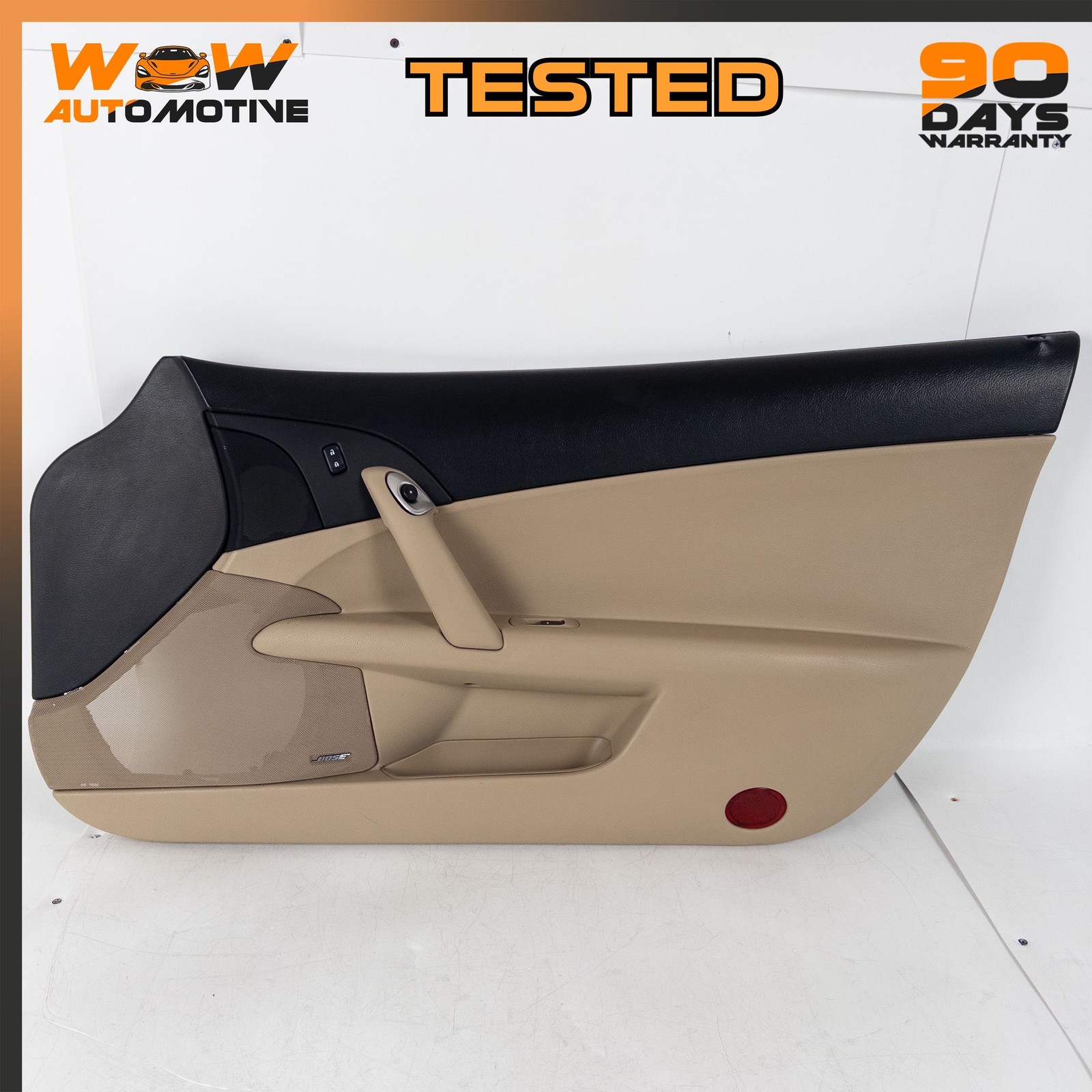09-11 CHEVROLET CORVETTE C6 FRONT LEFT DRIVER SIDE INTERIOR DOOR PANEL BEIGE OEM
