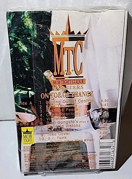 M.T.C Mob Tight Clique-Mobsters On Top Of Thangz 1998 SEALED Cassette  Rare Rap - Image 2 of 4