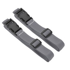 2 x Luggage Straps Travel Accessories Adjustable w Quick Release Buckle 59" Gray