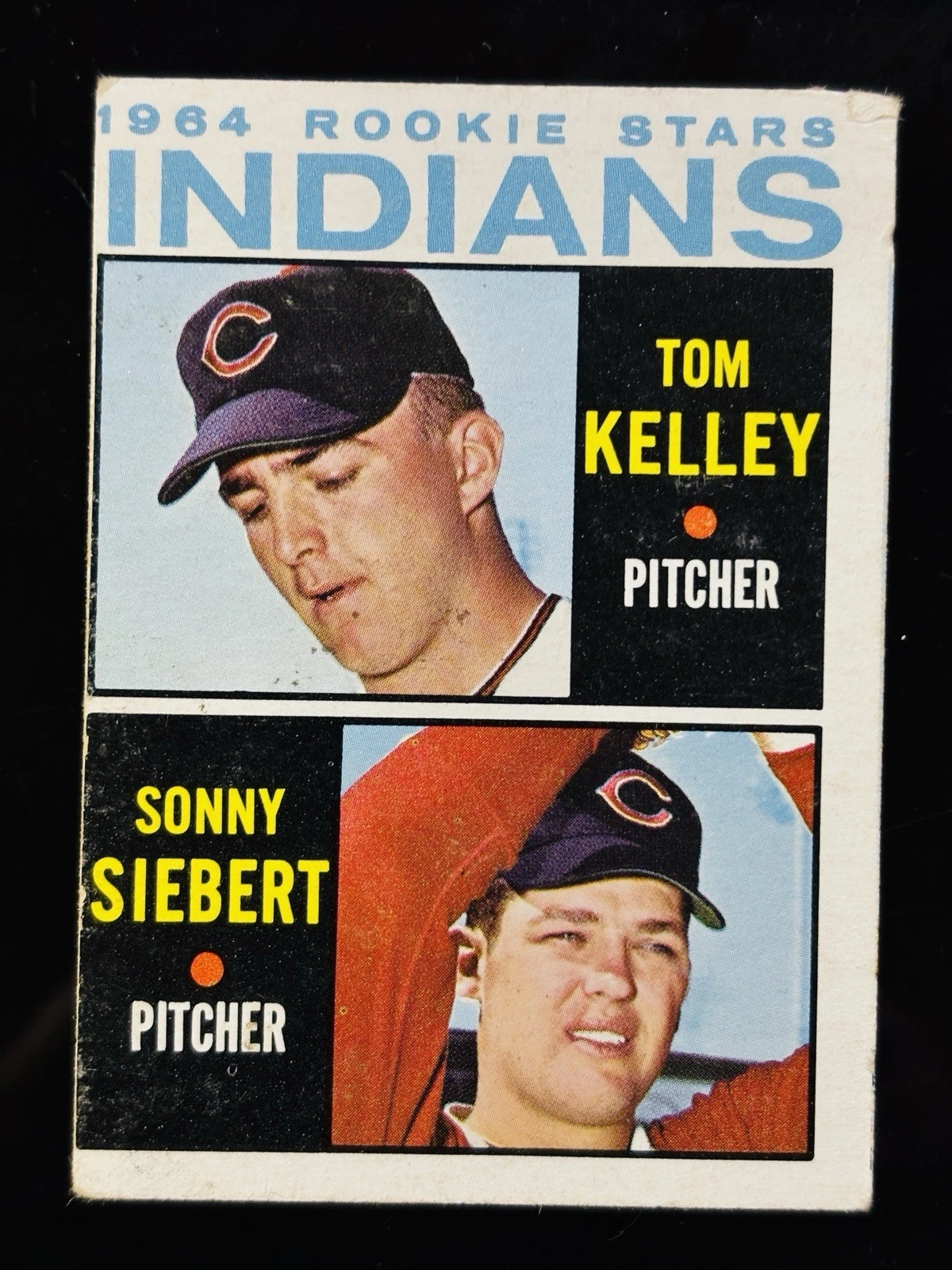 Vintage 1964 Topps 1964 Indians Rookie Stars Tom Kelley Sonny Siebert Cleveland