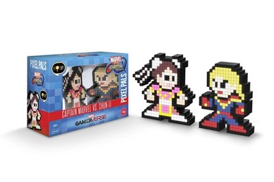 Pixel Pals 2 Pack Gamerverse Marvel Vs Capcom Captain Marvel Vs. Chun-Li