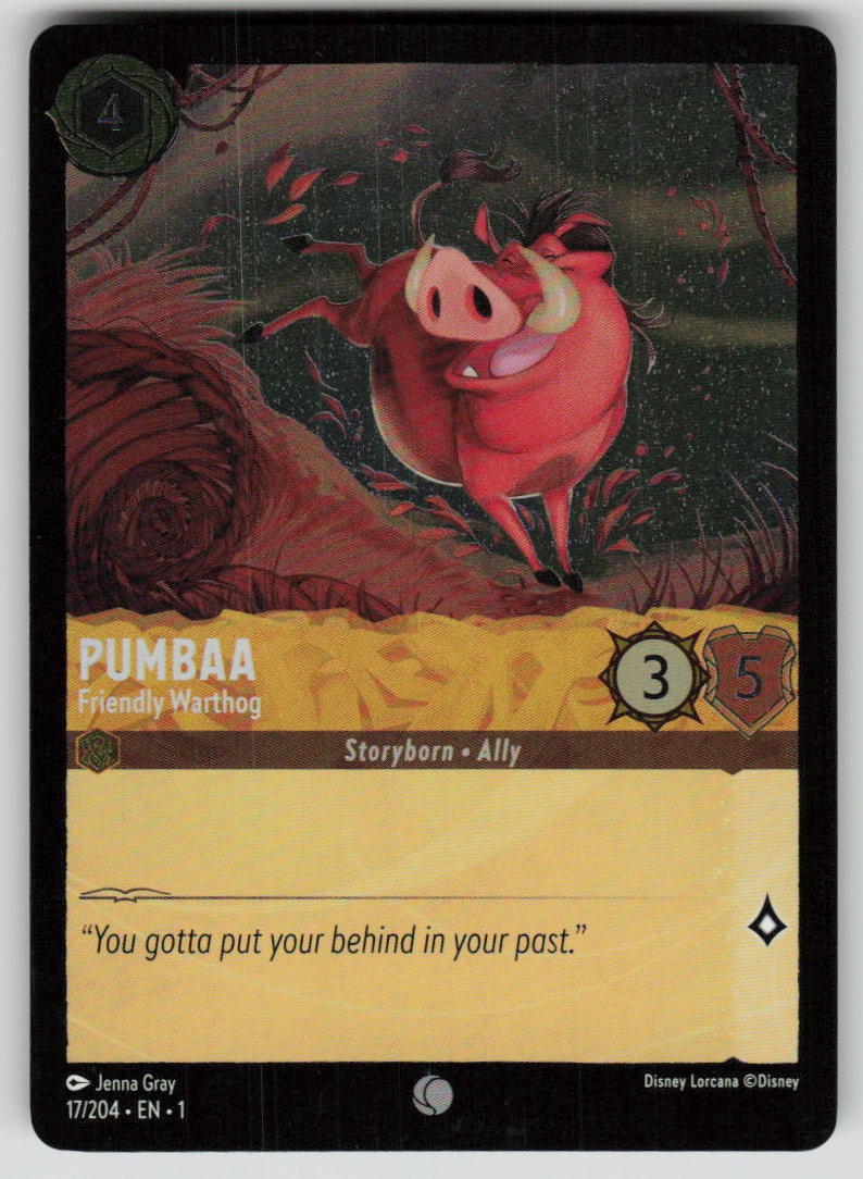 Pumbaa - Friendly Warthog Cold Foil Common The First Chapter 17/204 Lorcana NM