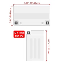AGM Battery for Yamaha FZ6R 2009 2010 2011 2012 2013 2014 2015 2016 2017