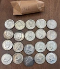 1968 Kennedy Half Dollar Roll- 40 Percent Silver - 20 coins - Below Melt