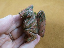 Y-GAR-737) little green orange statue GARGOYLE gemstone GARGOYLES Gothic stone