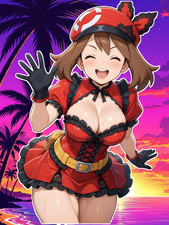 Adult Anime Waifu Pokemon May 6" Vinyl Sticker