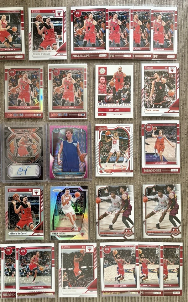 Chicago Bulls Equipo NBA Lote (38)! Rookie (RC), #’d, automático, insertar paralelo Foto 4 de 4