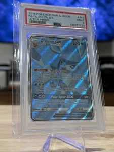 Pokémon TCG Glaceon GX Sm-Ultra Prism Holo Full Art EN 2018 141/156 PSA 9