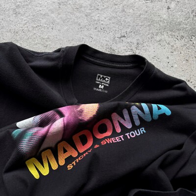 Madonna Sticky & Sweet Tour Merch Mens Short Sleeve T-Shirt Big