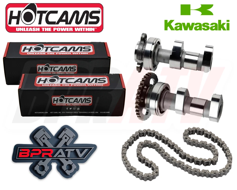 Árboles de levas Kawasaki KX450F 2009-2015 Hot Cams etapa 2 + kit de actualización de cadena de distribución Foto 2 de 4