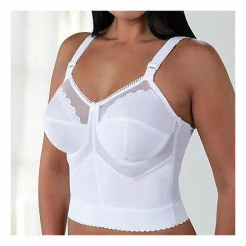 Goddess Long Line Wire Free Soft Cup Bra Bustier1304 NWT Black, White ,  Ivry