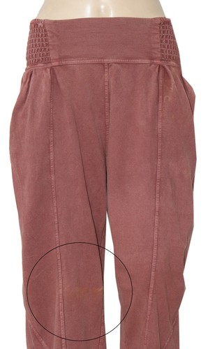 Free People FP One Billie Pants Smocked Pleated Pocket Waistband Burnt Henna S - Picture 2 of 6