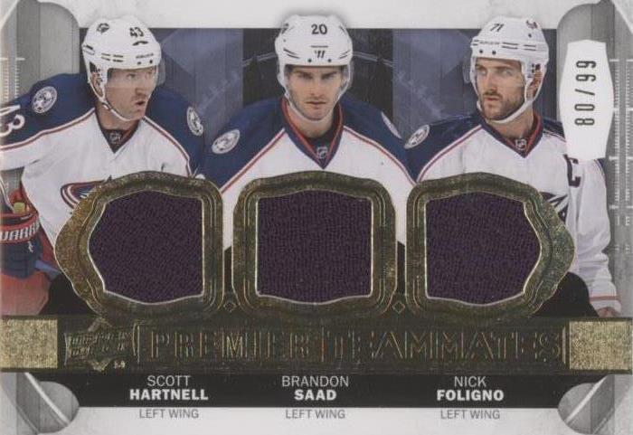 2015-16 Upper Deck Premier - Brandon Saad Nick Foligno Scott Hartnell #PT3-HSF - 1 of 1