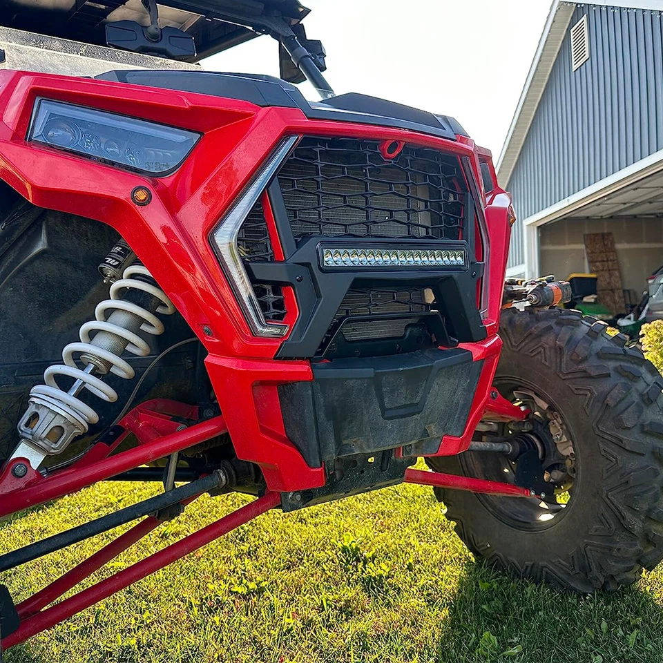 Grelha frontal de malha UTV com luz LED para 2019-2023 Polaris RZR XP 4 1000 Turbo S - Imagem 2 de 4