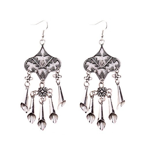 New Bohemia Ethnic Hook Multi-style Flower Women Long Tassel Earring Gypsy Style - Picture 14 of 36