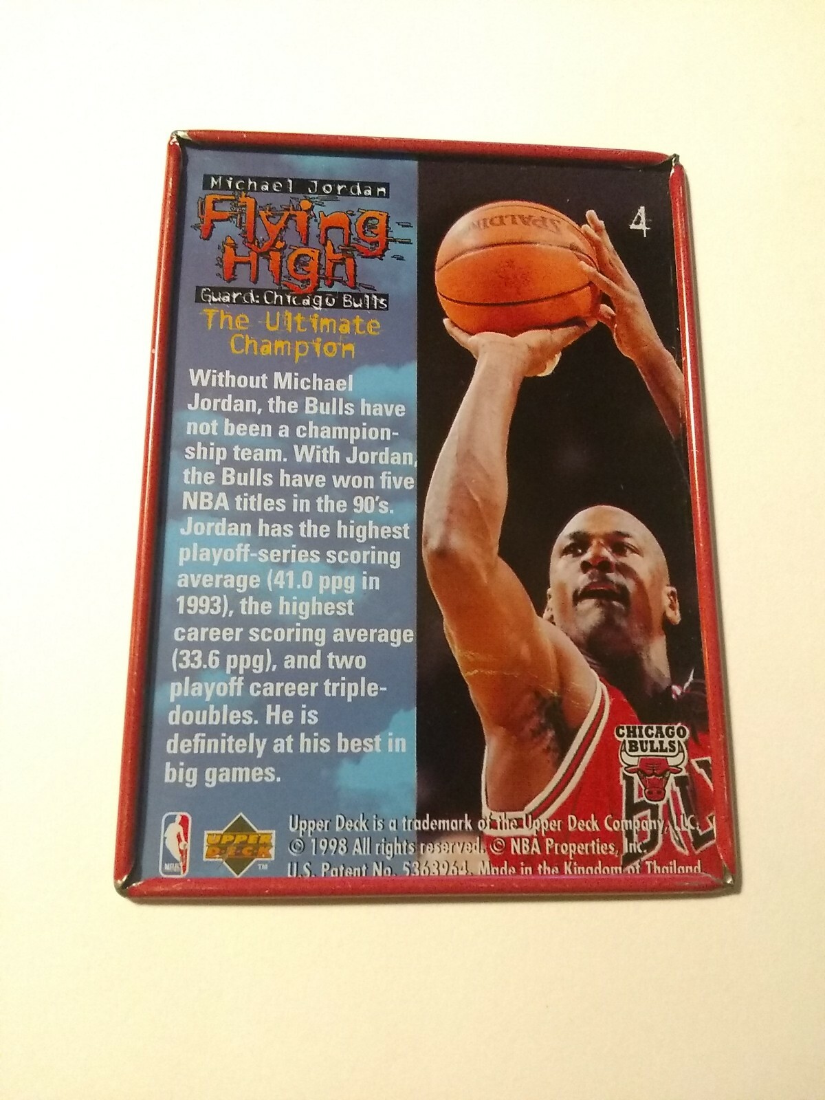 1998 Upper Deck MICHAEL JORDAN Flying High Metal Tin Card #4 Chicago Bulls  | eBay