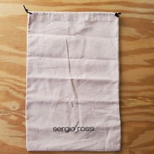 New Auth Sergio Rossi Beige Dust Bag Travel Shoes Protection 14x9 Preowned A139