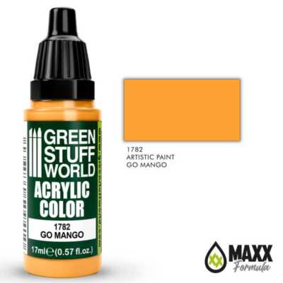 Green Stuff World 1782 Acrylic Color MAXX FORMULA - GO MANGO 17ml