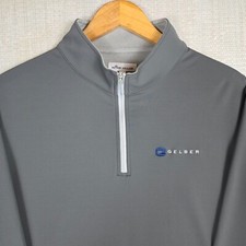 PETER MILLAR x GELBER Mens Perth 1/4 Zip Performance Pullover Sz XL Gray Golf