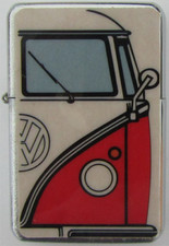Red Campervan Star Lighter In Gift Tin