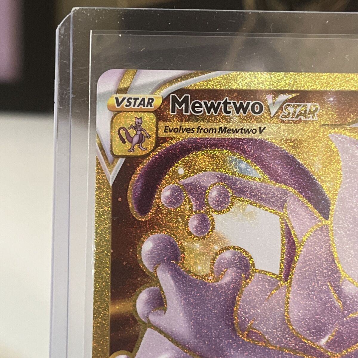 Pokémon GO MEWTWO VSTAR Gold Secret Rare Full Art 086/078 NM+ TCG Holo