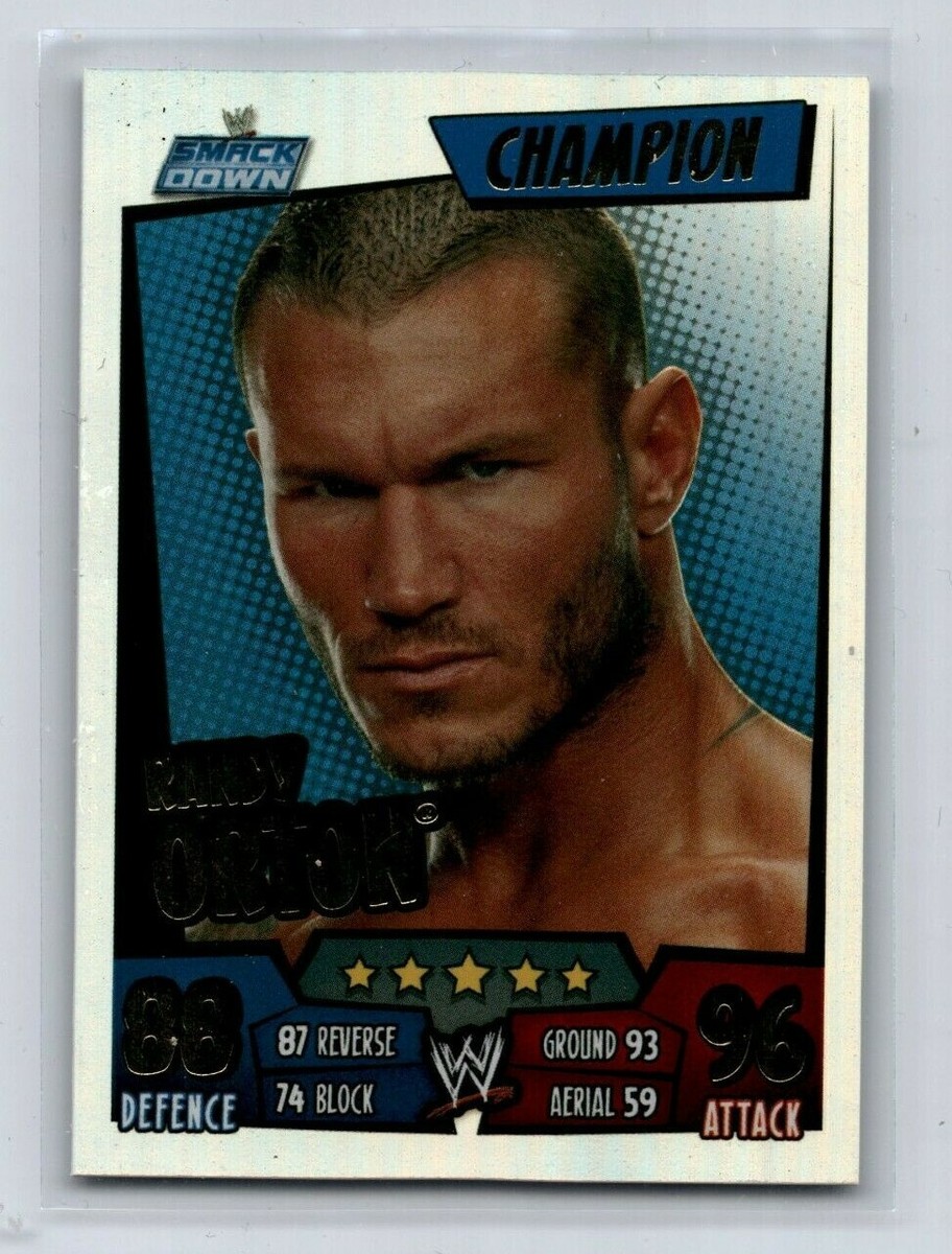 2011 Topps WWE Slam Attax RUMBLE Randy Orton Champion Foil