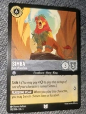 Simba Son of Mufasa #192/204 Non Foil NM Disney Lorcana Shimmering Skies