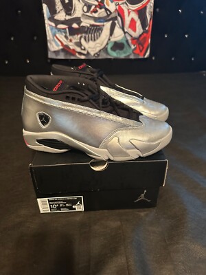Size 10.5 - Air Jordan 14 Retro Low Metallic Silver W | eBay
