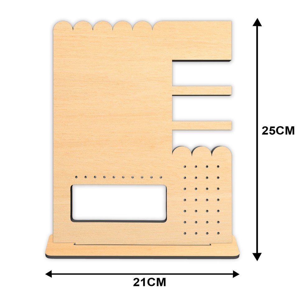Wooden Personalised Name Earring Holder Display Stand Jewellery