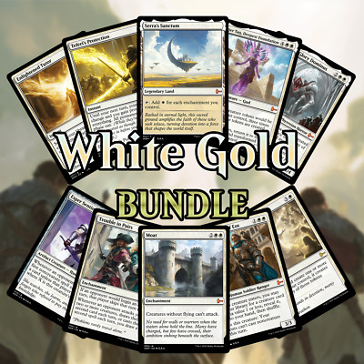 White Gold Bundle (10 White Proxies) - Custom Magic: the Gathering Cards