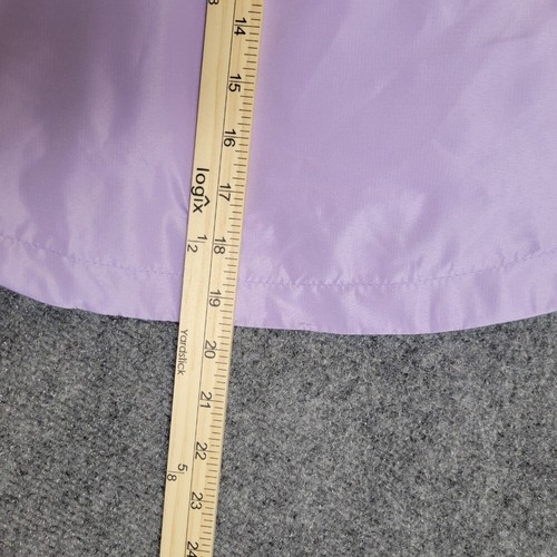 Lands End Jacket Girls 5 Windbreaker Hooded Fleece Lined Blue Purple Spring - Picture 9 of 10