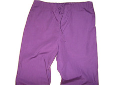 Womens Cherokee Scrub Pants Size XS Purple Elastic  Tied Waist Bottoms