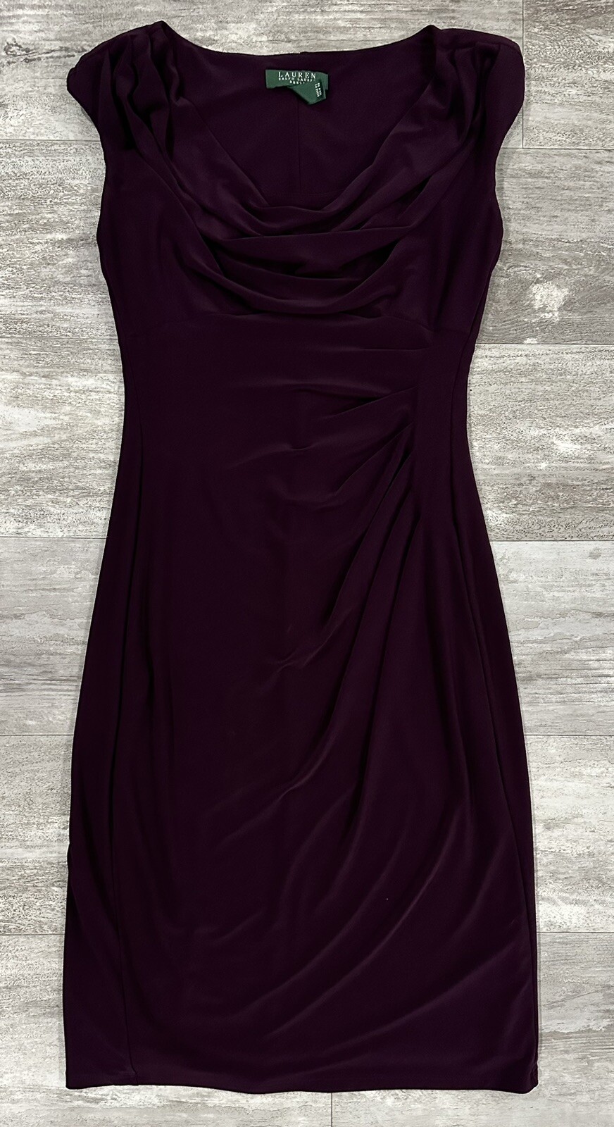 Ralph Lauren Plum Purple Color Dress Stretch Size 4 Great Condition