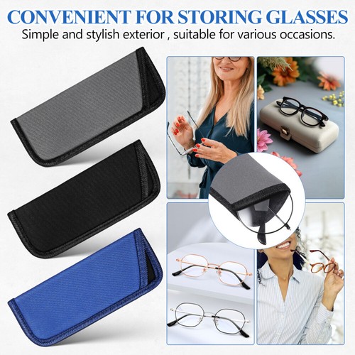 3 Pcs Glasses Bag Travel Eyeglass Case Sunglasses Storage - Picture 12 of 12