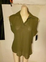 Oleg Cassini Women's Sheer Sleeveless Top Size 10 Zsp163 Oleg Cassini Women's Sheer Sleeveless Top Size 10 Zsp163