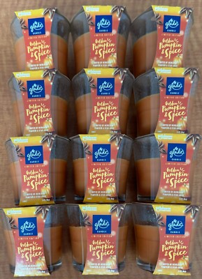 12 Glade Candles Golden Limited Edition Golden Pumpkin & Spice 3.4 oz Star Anise