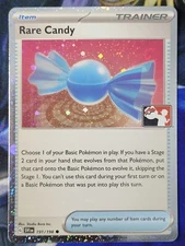 Pokemon TCG Card Rare Candy 191/198 SV1 Cosmic Holo Play! Series 3 Prize Pack