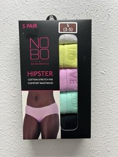 5-Pack NO BOUNDARIES Women  s S 3-5 HIPSTER Cotton Stretch Ribbed Underwear