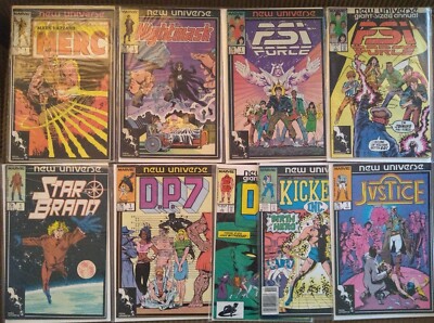 Marvel New Universe #1 Lot DP7 Psi Kickers Star Brand Justice Nightmask Merc