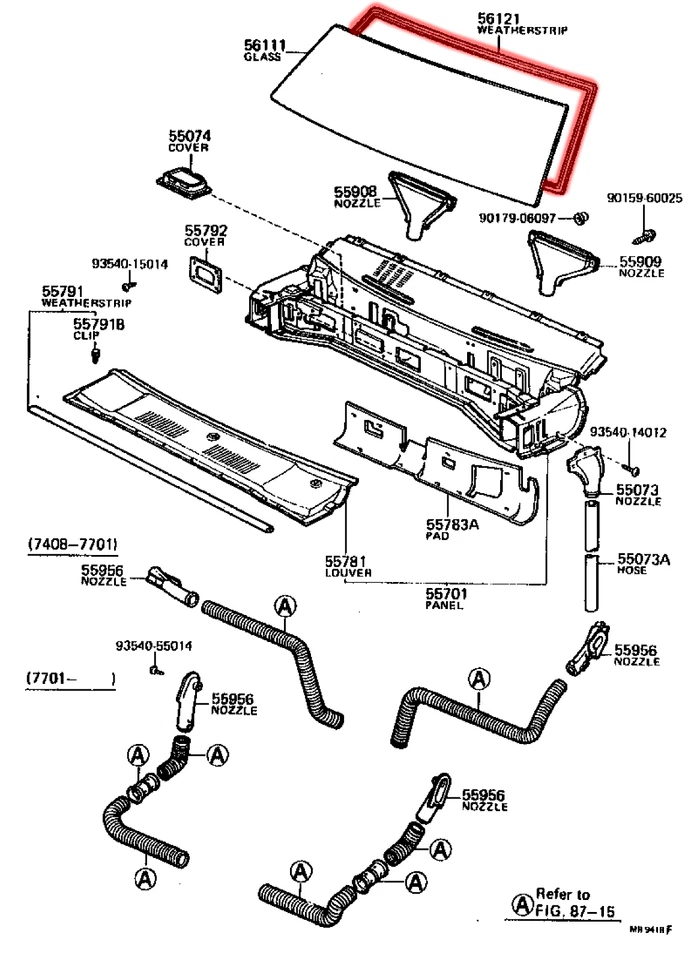 para Toyota Corolla KE35 TE37 techo rígido 2D parabrisas techo puerta sello resistente a la intemperie Foto 2 de 4