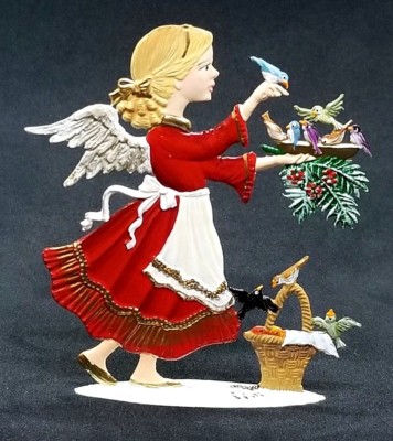 WILHELM SCHWEIZER GERMAN ZINNFIGUREN Feeding the Flock (3.25''x 3.5'')