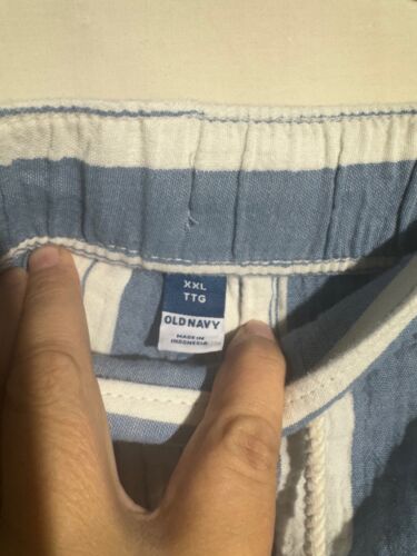 Old Navy Womens Shorts Blue Striped Hi Dimension 100% Cotton Size XXL - Picture 3 of 13
